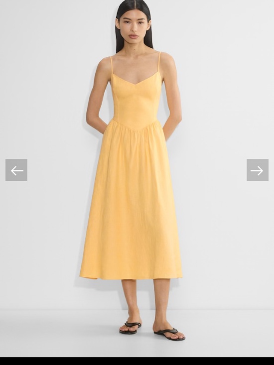 Aritzia Dresses & Skirts - Aritzia Yellow Linen Dress